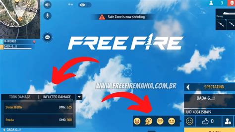 Free Fire: saiba quem está telando, arma que fez a eliminação, envie emojis e veja o dano | Free ...