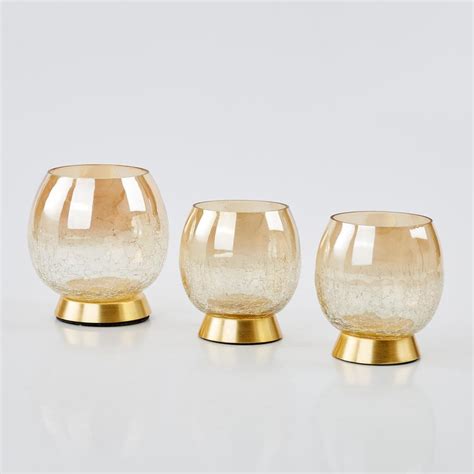 Buy Raga Set of 3 Glass T-Light Holders from Home Centre at just INR 599.0