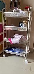 Voroly Alloy Steel 4 Tire Kitchen Accessories Storage Organizer Trolley ...