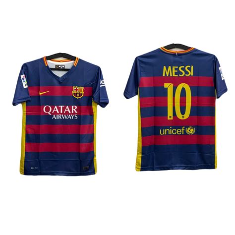 Fc barcelona 2015/16 messi half sleeve embroidery- P267 ms retro store ...