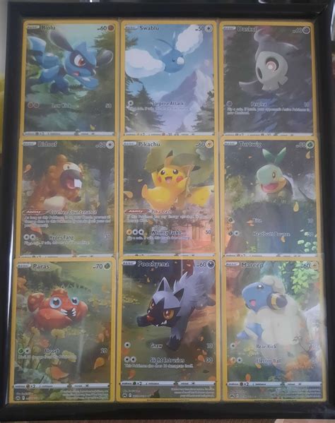 Finally finished the nine card art set from Crown Zenith, looks nice in ...