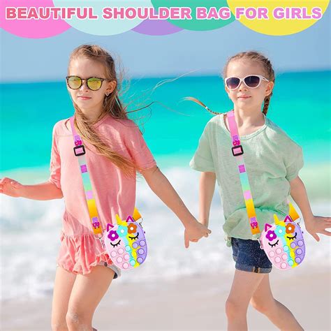 2 Pack Pop Shoulder Bag for Girls and Women,Big Pop it Purse Bags,Pop ...