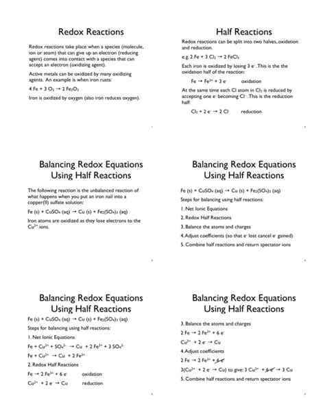 Image result for Balancing Redox Equations