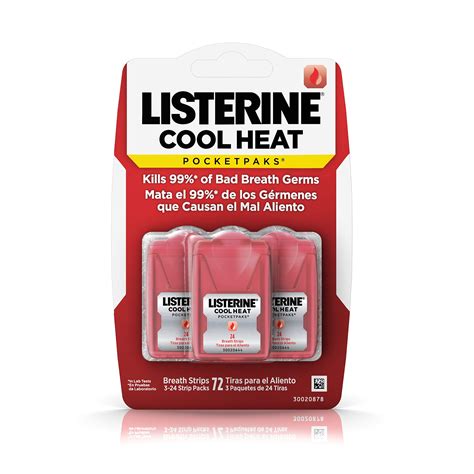 Buy Listerine Cool Heat Pocketpaks Breath Strips for Oral Care, Kills ...
