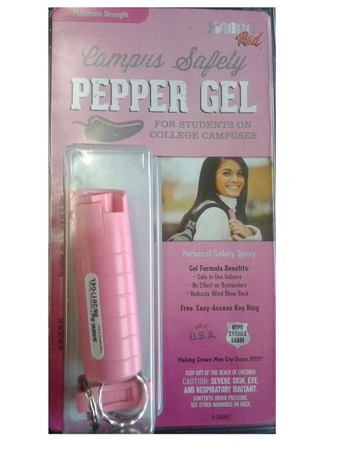SABRE RED Campus Safety Pepper Gel - Pepper Spray for College Students ...