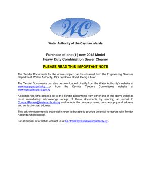 Fillable Online Water Authority Cayman: Water Suppliers in the Cayman ...