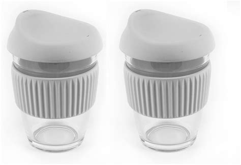 Buy AGARO Imperial Travel Glass Coffee Mug with Locking Sipper Lid and ...