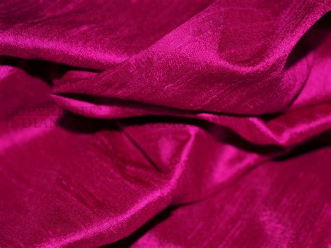 Buy Bright Magenta Pink Pure Dupioni Plain Silk Fabric Indian Raw Silk ...