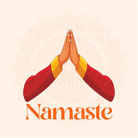 Premium Vector | Namaste greeting decorative background