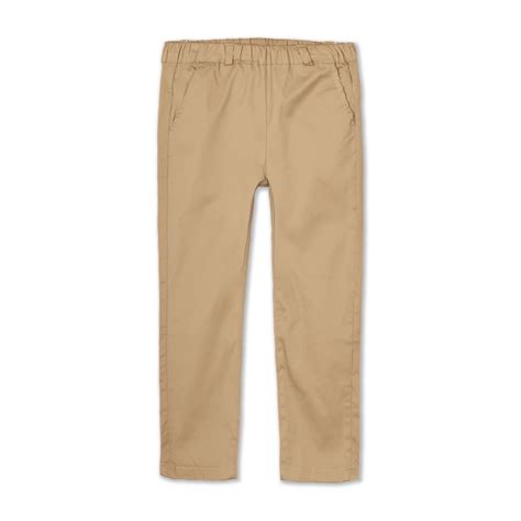 LittleSpring Khaki Pants for Boys School Uniform Pants with Elastic ...