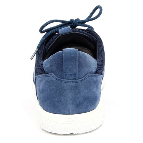 G0726 sneaker uomo TOD'S ALLACCIATA suede light blue shoes men
