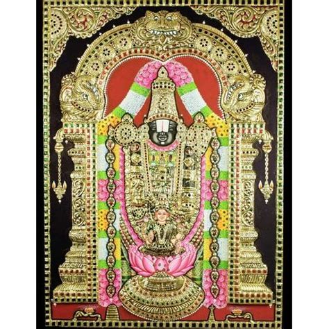 TANJORE PAINTING BALAJI SIDE LAKSHMI EMB