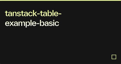 Image result for Tanstack Table Children