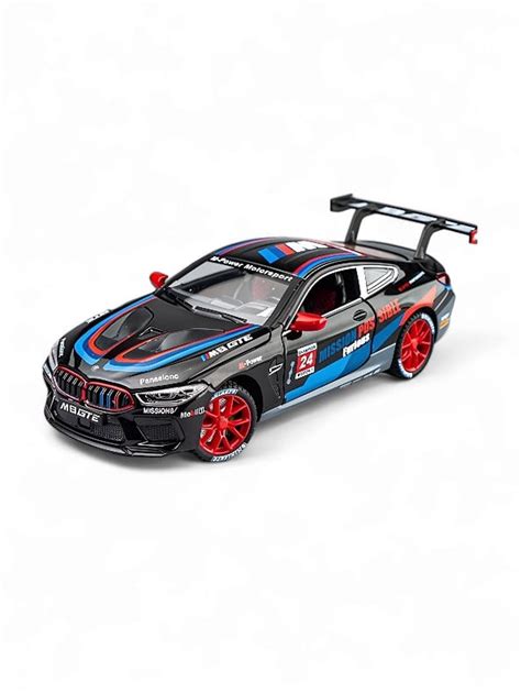 BMW M8 GTE Metal Model Diecast Car Scale 1:24 - Black LMI13868 – Toyloft