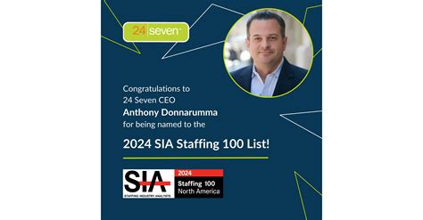 24 Seven CEO Anthony Donnarumma Named to Staffing Industry Analysts ...