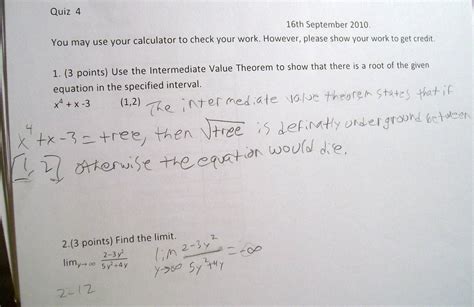 Math Test Funny Answers