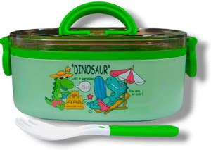 Flipkart.com | Bodhee Tree Dino Theme Bento Box for Kids with Spoon ...