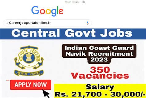 Indian Coast Guard Navik Recruitment 2023 – 350 Posts, Online Apply
