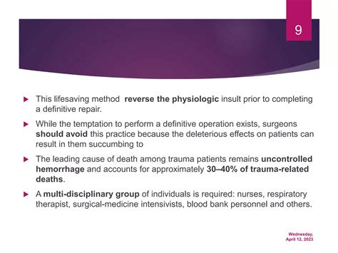 Triad of death, damage controle surgery.ppt