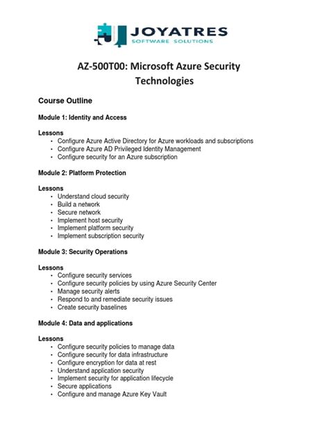 Azure Security - AZ 500 | PDF