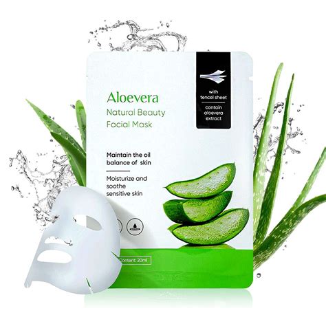 MINISO Face Mask for Glowing Skin, Nature Aloevera Deep Moisturize ...
