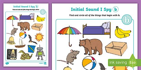 Things That Begin With ‘b’ I Spy Activity – EYFS Resource