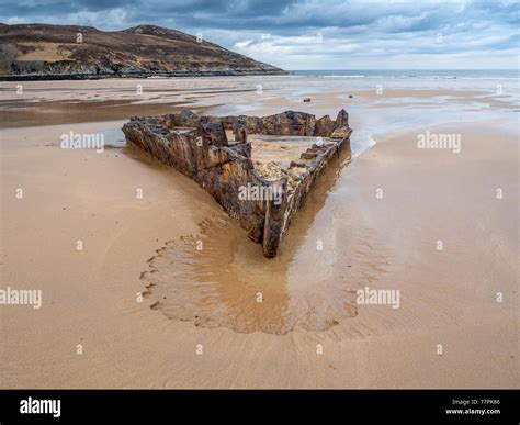 The remains of the forepart of the American liberty ship SS John ...