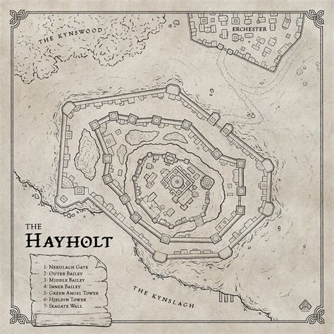 The Hayholt - The Dragonbone Chair by Tad Williams by MapEffects on ...