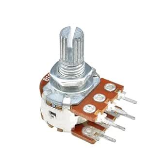 Techtonics 10KΩ Ohm 0.2W Variable Resistors Dual Turn 2 Gang Rotary ...