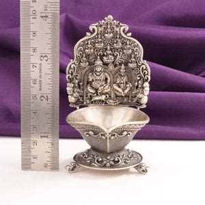 Elegant 925 Silver 2D Kubera Ashtalakshmi Deepam AD-58 – P S Jewellery