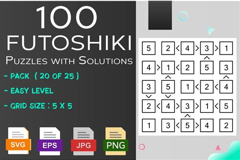 100 Futoshiki Puzzles | Easy | 20 of 25 Graphic by Adam_Puzzle ...