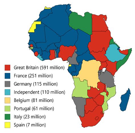 Colonial possessions of Africa in 1914 and their... - Maps on the Web