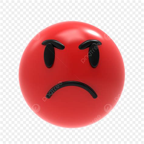 Angry Face Emoji Clipart Hd PNG, Angry Red Face 3d Render Emoji ...