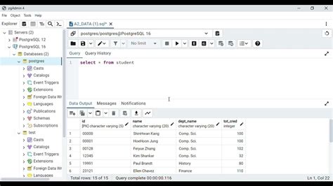 Image result for SQL Query in Pgadmin4