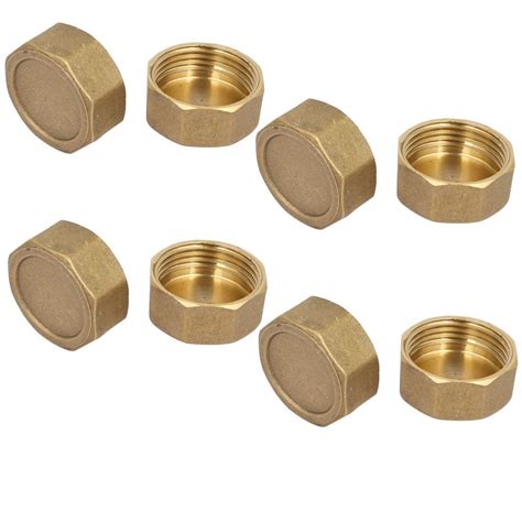 ELECTROPRIME 1BSP Female Thread Brass Hex Head Pipe Caps Cover Fitting ...