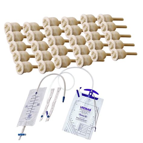 30pcs Male Condom Catheter Large Size 30mm, 1 Leg Bag 700ml, 1 Night ...