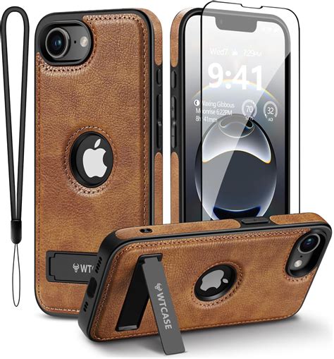 Amazon.com: LOHASIC for iPhone 16e Leather Case, Rugged Full Body ...
