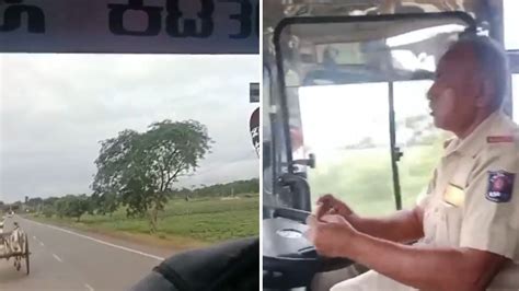 Video: Karnataka Bus Driver, Making Reel While Driving, Hits Bullock ...