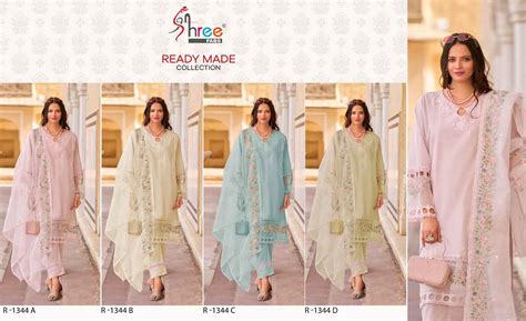 Shree R 1344 A To D Pakistani Ready Made Salwar Suits