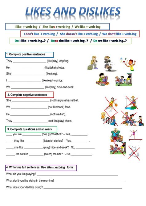 Like Dislike Worksheet 的图像结果