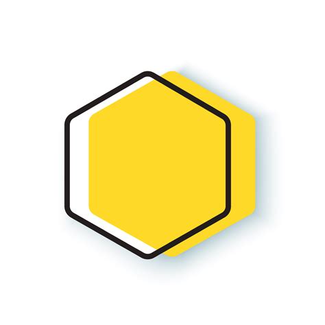 yellow hexagon banner template 12414546 PNG