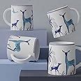 Buy The Earth Store Stag Blue Coffee Mug Set of 4 to Gift to Best ...