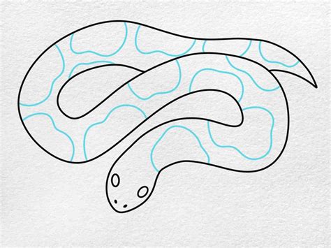 Image result for How to Draw a Ball Python Step by Step