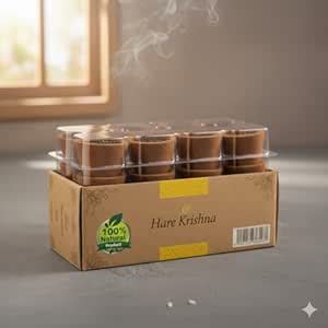 ISKCON Cow Dung Sambrani Chandan Dhoop Cup | 100% Natural & Eco ...