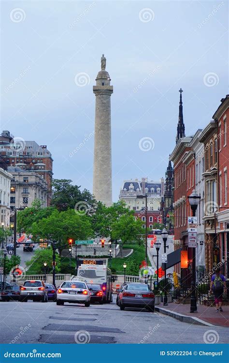 Mount Vernon Place in Baltimore Editorial Stock Image - Image of ...