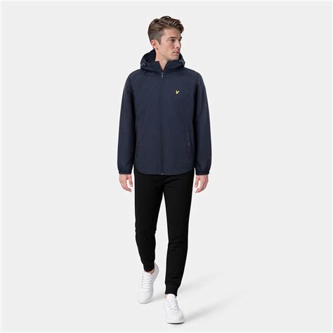 Lyle and Scott Men's Zip Through Cotton Wind Resistant Long Sleeve ...