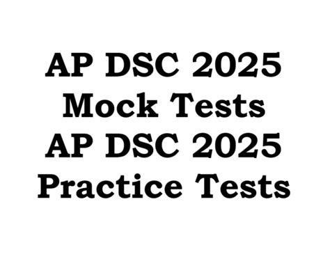 AP DSC 2025 Mock Tests [Released] AP DSC 2025 Practice Tests Officially ...