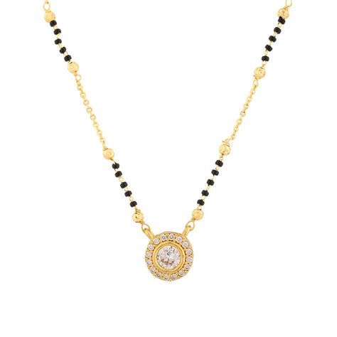 Gold Essentials Stellar American Diamond Mangalsutra – VOYLLA
