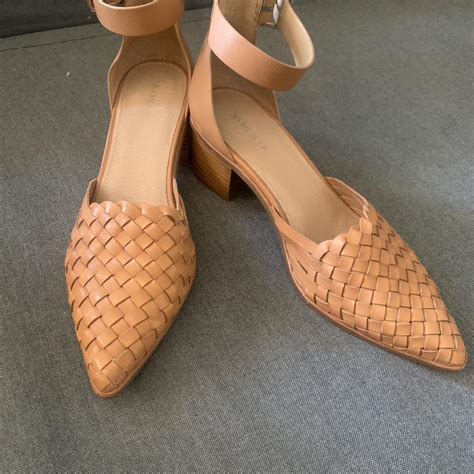 SALLY LOW HEELS TAN LEATHER - JO MERCER Worn once -... - Depop