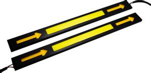 AutoPowerz 2 color 17 CM DRL Flashing White & Yellow Arrow Car Fancy ...